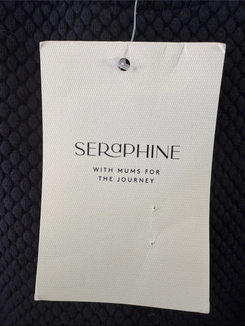 NWT Seraphine Navy Textured Cropped Sweatshirt Sz 4